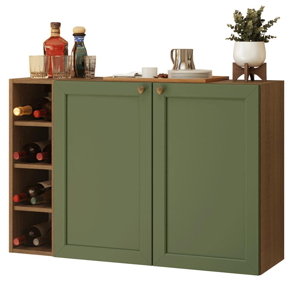 BUFFET APARADOR CON PORTABOTELLAS VIK 100 CM - 2
