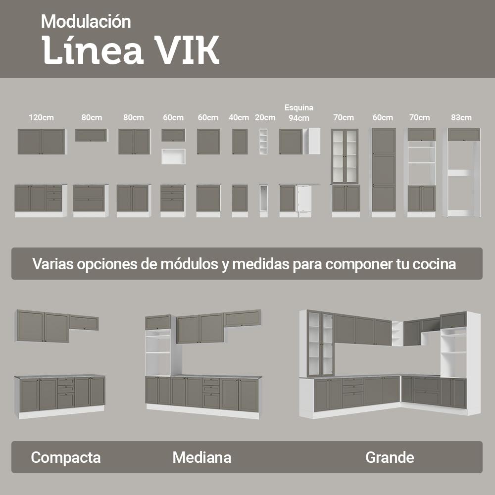 ALACENA DE COCINA VIK 60 CM 1 PUERTA ABATIBLE - 8