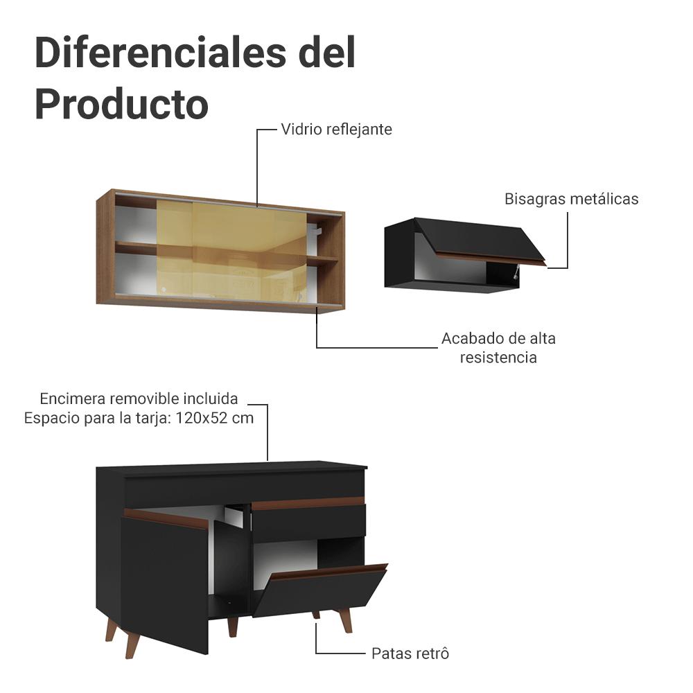 MUEBLE DE COCINA INTEGRAL REIMS 190 CM CON ENCIMERA - 4