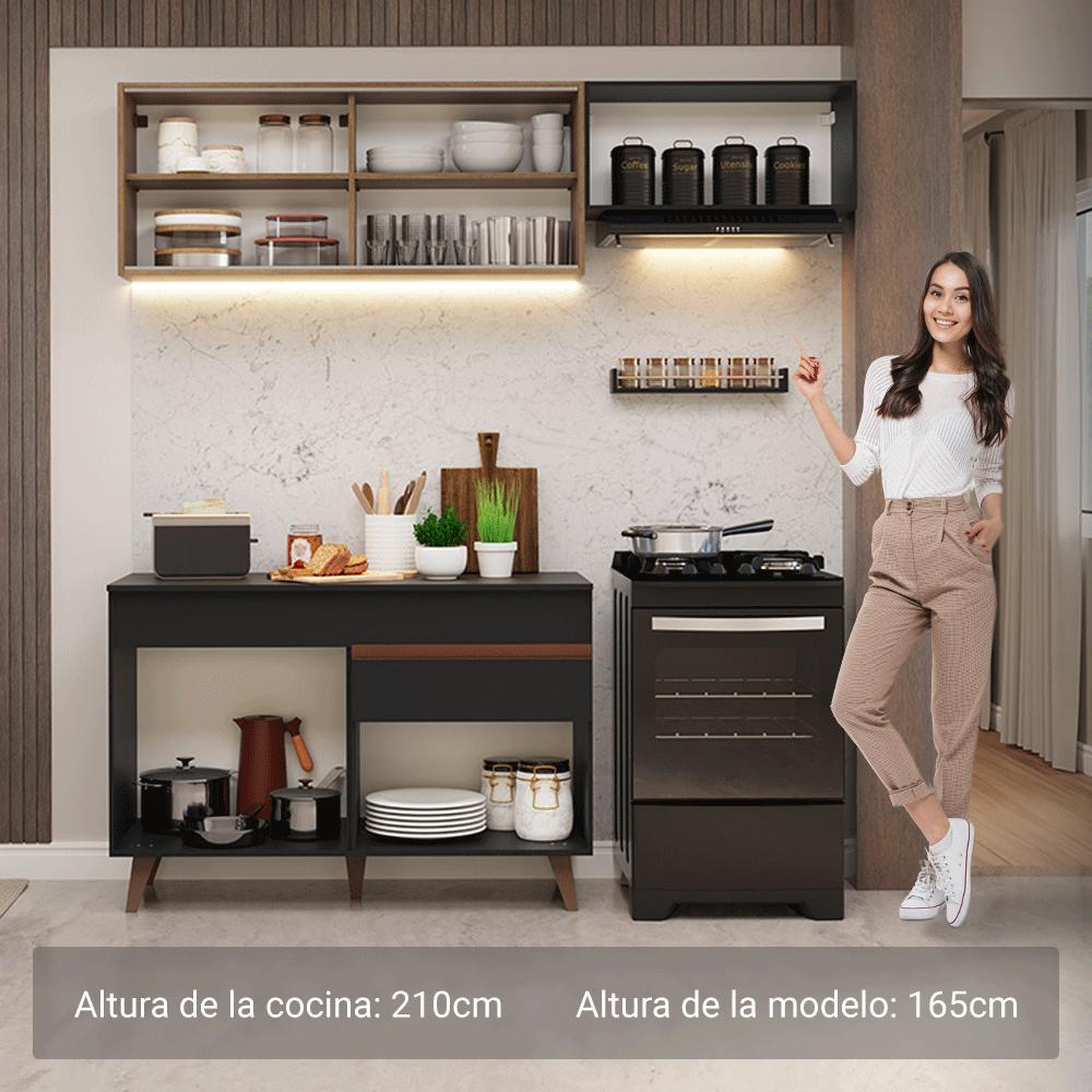 MUEBLE DE COCINA INTEGRAL REIMS 190 CM CON ENCIMERA - 5