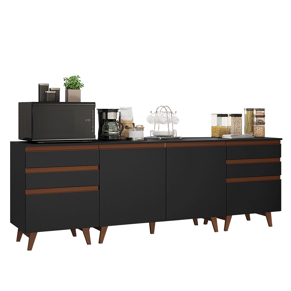 KIT 3 MUEBLES DE COCINA REIMS 240 CM CON ENCIMERA - 2
