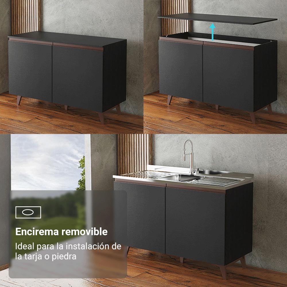 KIT 3 MUEBLES DE COCINA REIMS 240 CM CON ENCIMERA - 6