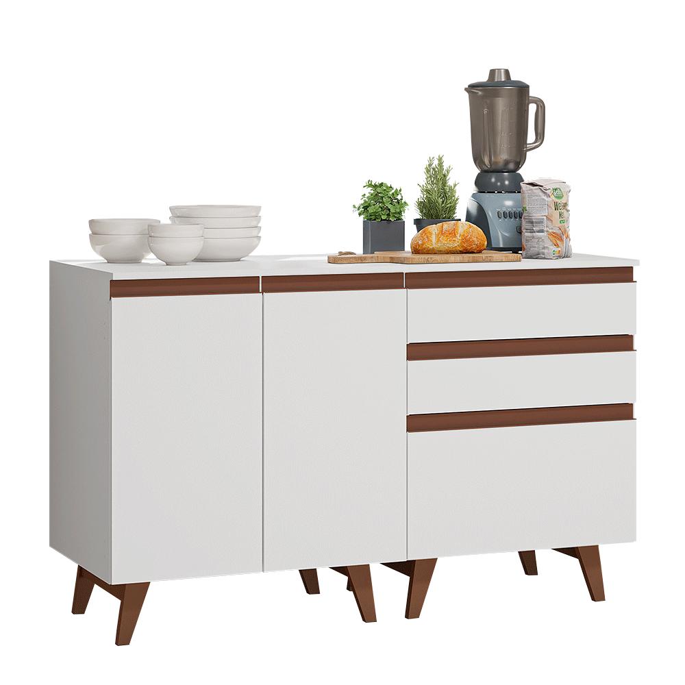 KIT 2 MUEBLES DE COCINA REIMS 130 CM CON ENCIMERA - 2
