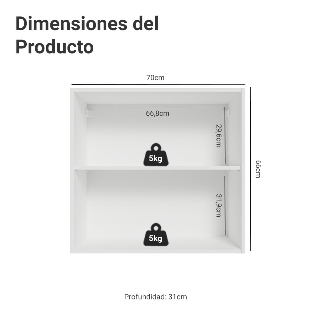 ALACENA DE COCINA VIK 70 CM 2 PUERTAS - 2