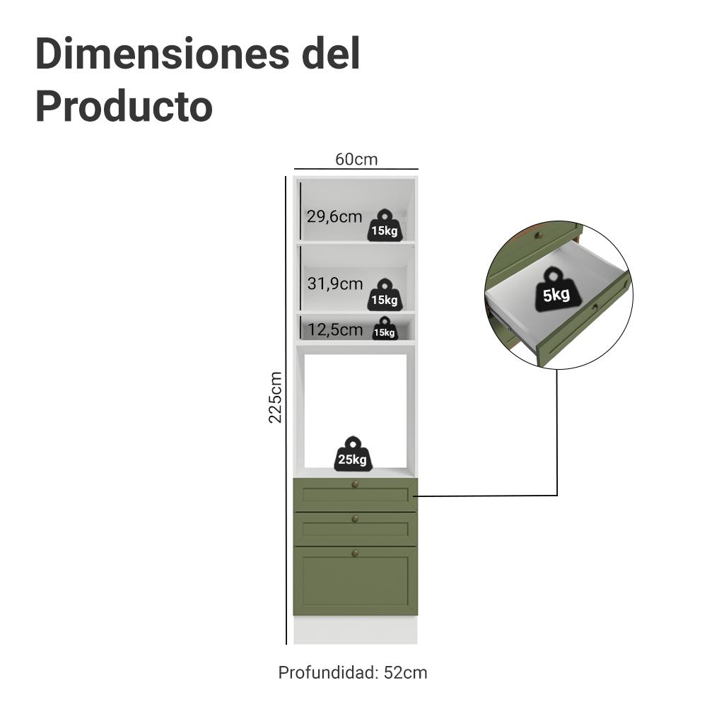 MUEBLE DE COCINA VIK - TORRE PARA HORNOS 60 CM - 2