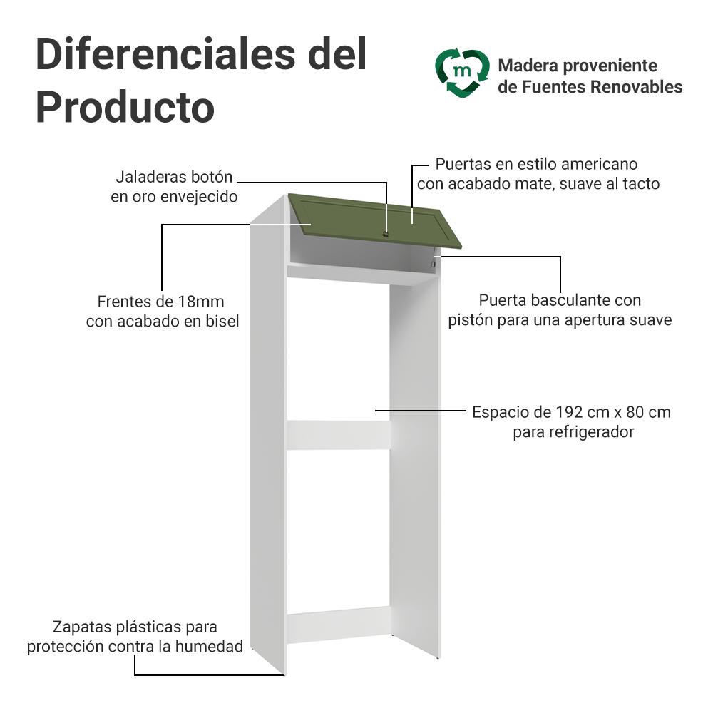 MUEBLE DE COCINA PORTAREFRIGERADOR VIK 1 PUERTA ABATIBLE - 3
