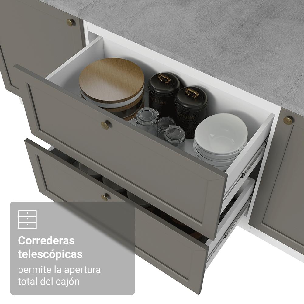 MUEBLE DE COCINA VIK 80 CM 2 CAJONES - 6