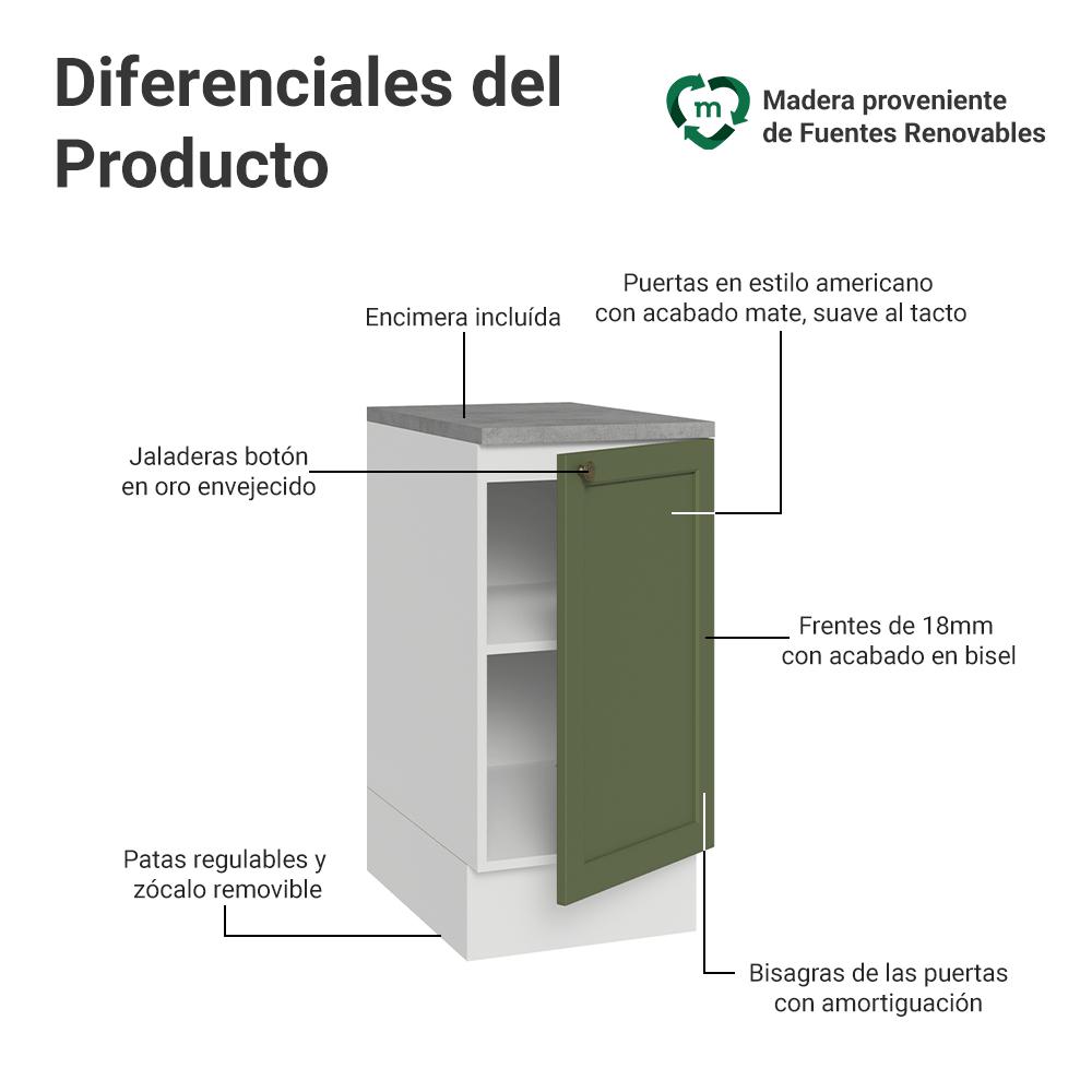 MUEBLE DE COCINA VIK 40 CM 1 PUERTA - 3