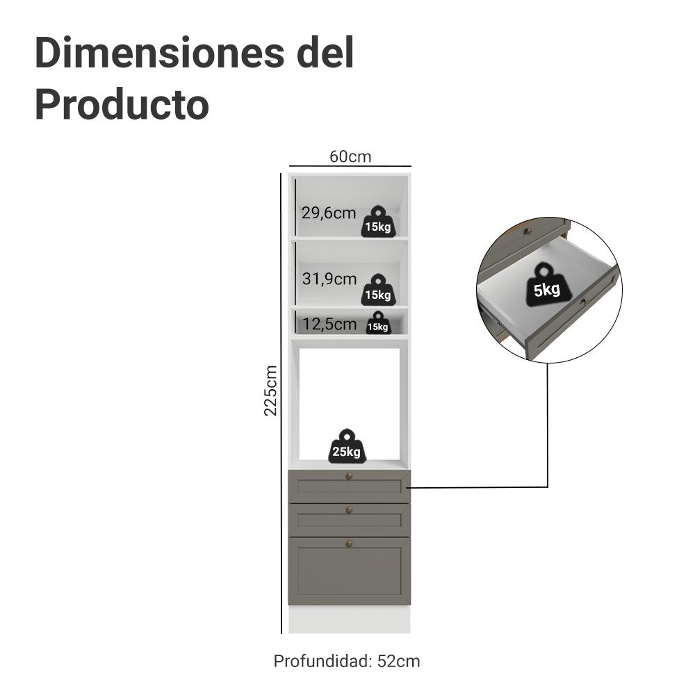 MUEBLE DE COCINA VIK - TORRE PARA HORNOS 60 CM - 2