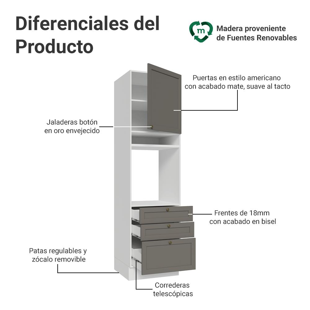 MUEBLE DE COCINA VIK - TORRE PARA HORNOS 60 CM - 3