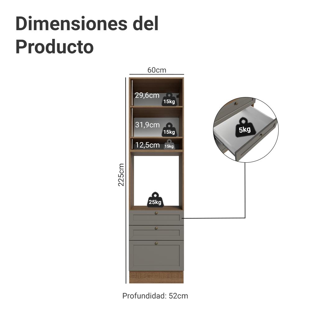MUEBLE DE COCINA VIK - TORRE PARA HORNOS 60 CM - 2