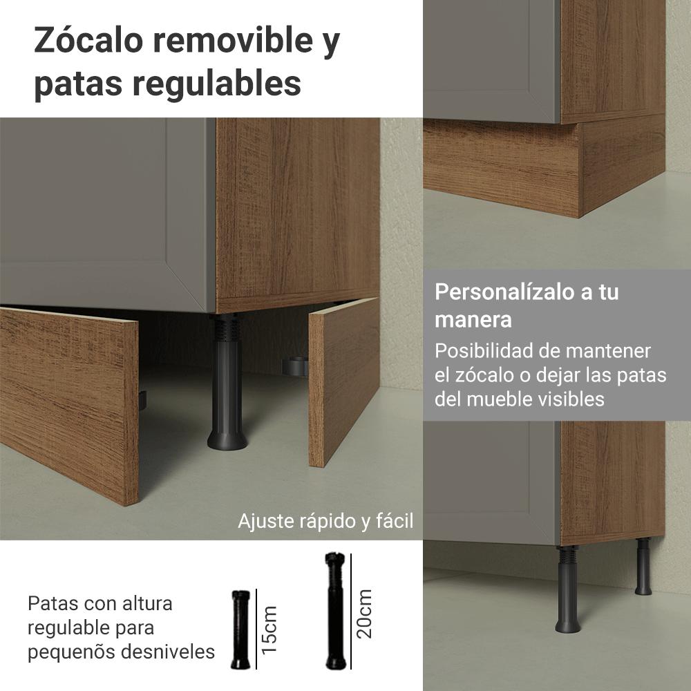 MUEBLE DE COCINA VIK 120 CM - MUEBLE PARA LAVADERO 2 PUERTAS - 9
