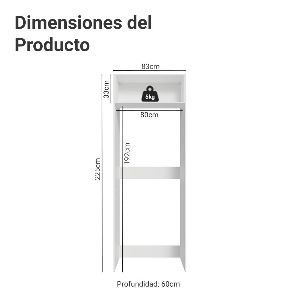 MUEBLE DE COCINA PORTAREFRIGERADOR VIK 1 PUERTA ABATIBLE - 2