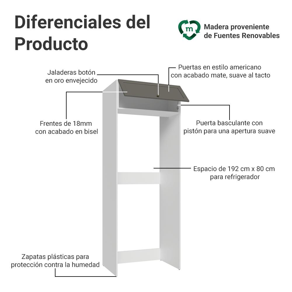 MUEBLE DE COCINA PORTAREFRIGERADOR VIK 1 PUERTA ABATIBLE - 3