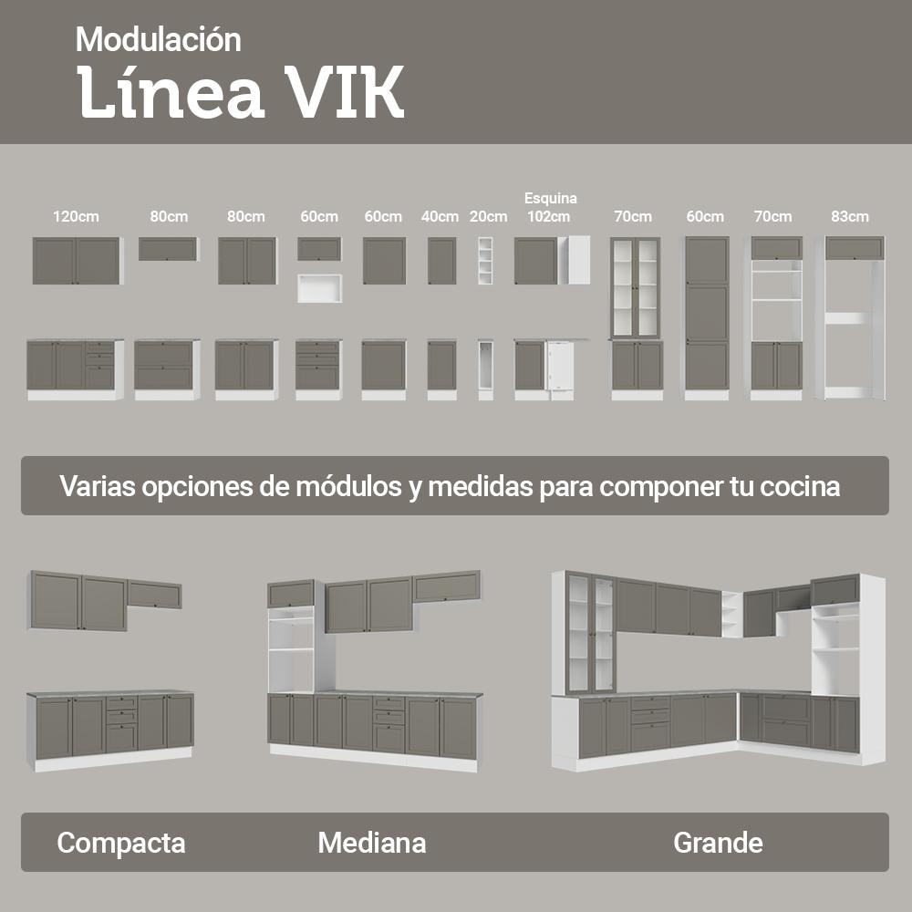 MUEBLE DE COCINA PORTAREFRIGERADOR VIK 1 PUERTA ABATIBLE - 7