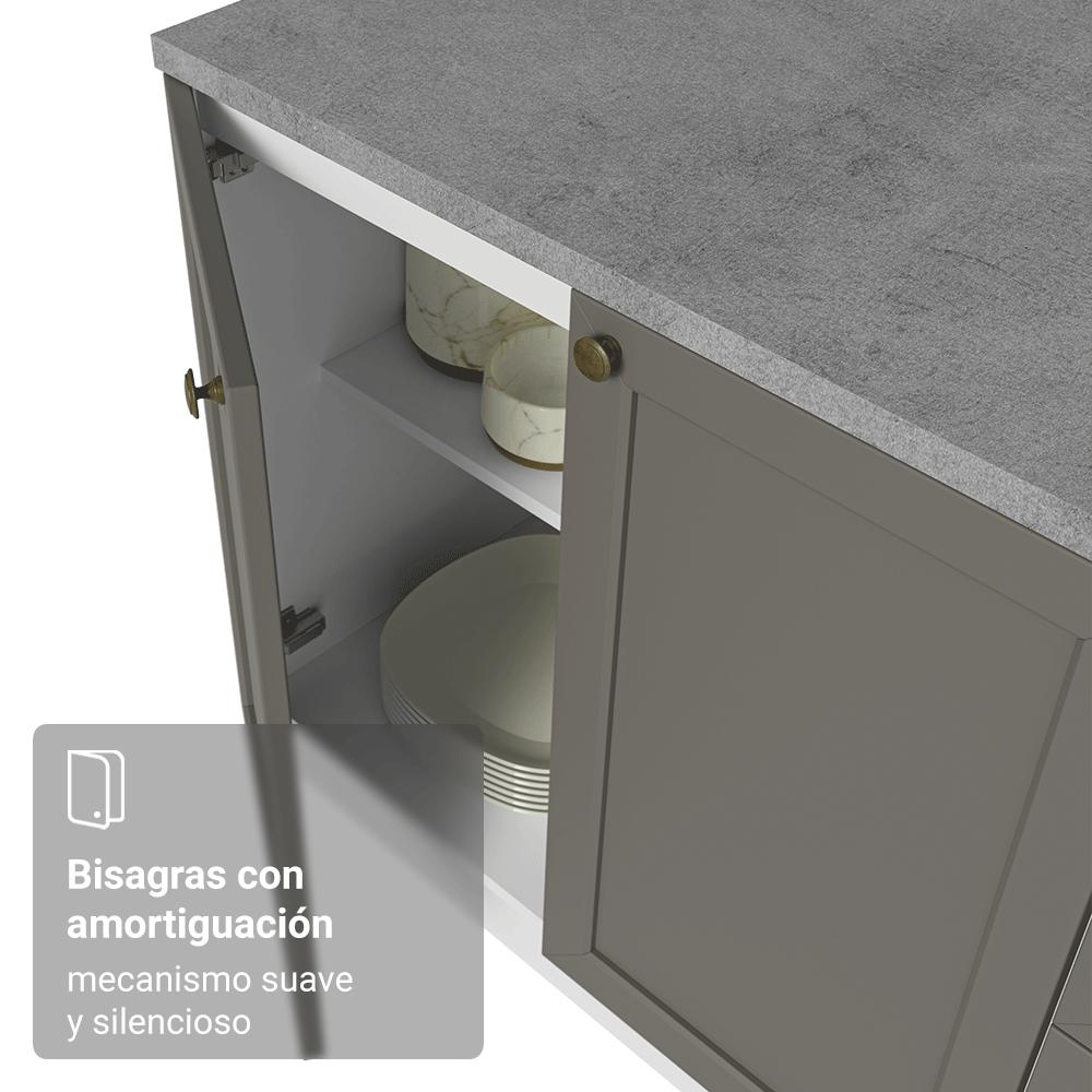 MUEBLE DE COCINA VIK 120 CM - MUEBLE CON ENCIMERA - 7
