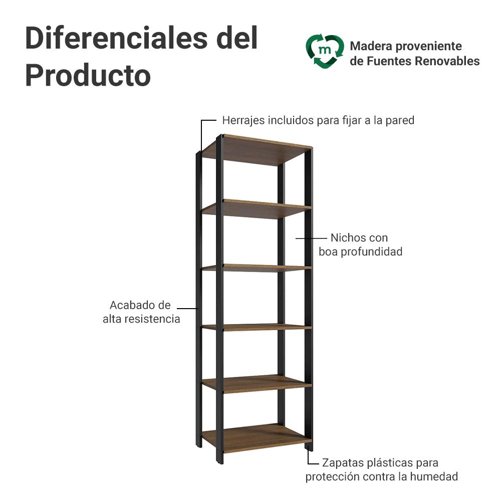 ARMARIO ESTANTE MULTIUSO PARA OFICINA CON 5 NIVELES 59 CM - 4