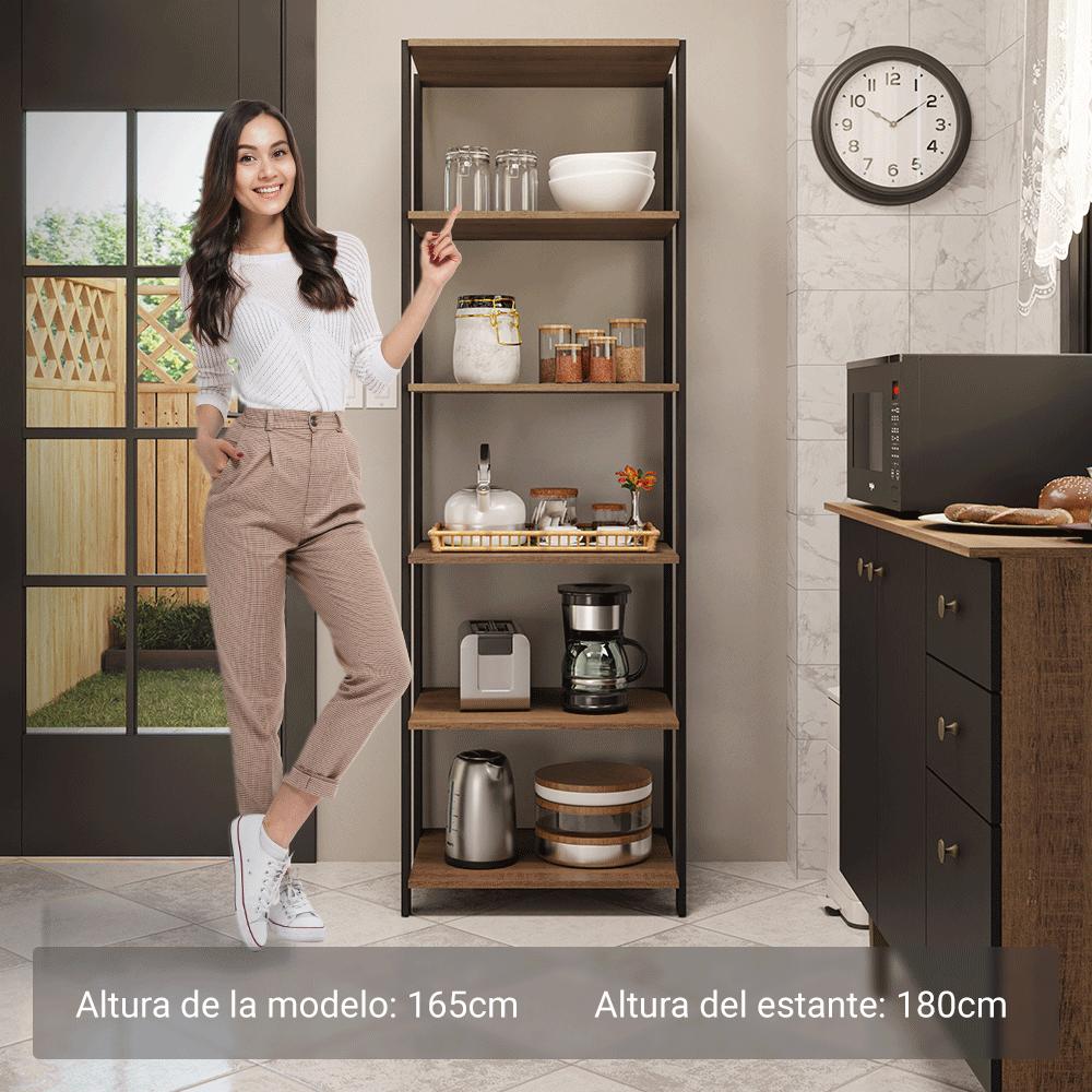 ARMARIO ESTANTE ORGANIZADOR MULTIUSO MADESA 5 NIVELES 59 CM - 4