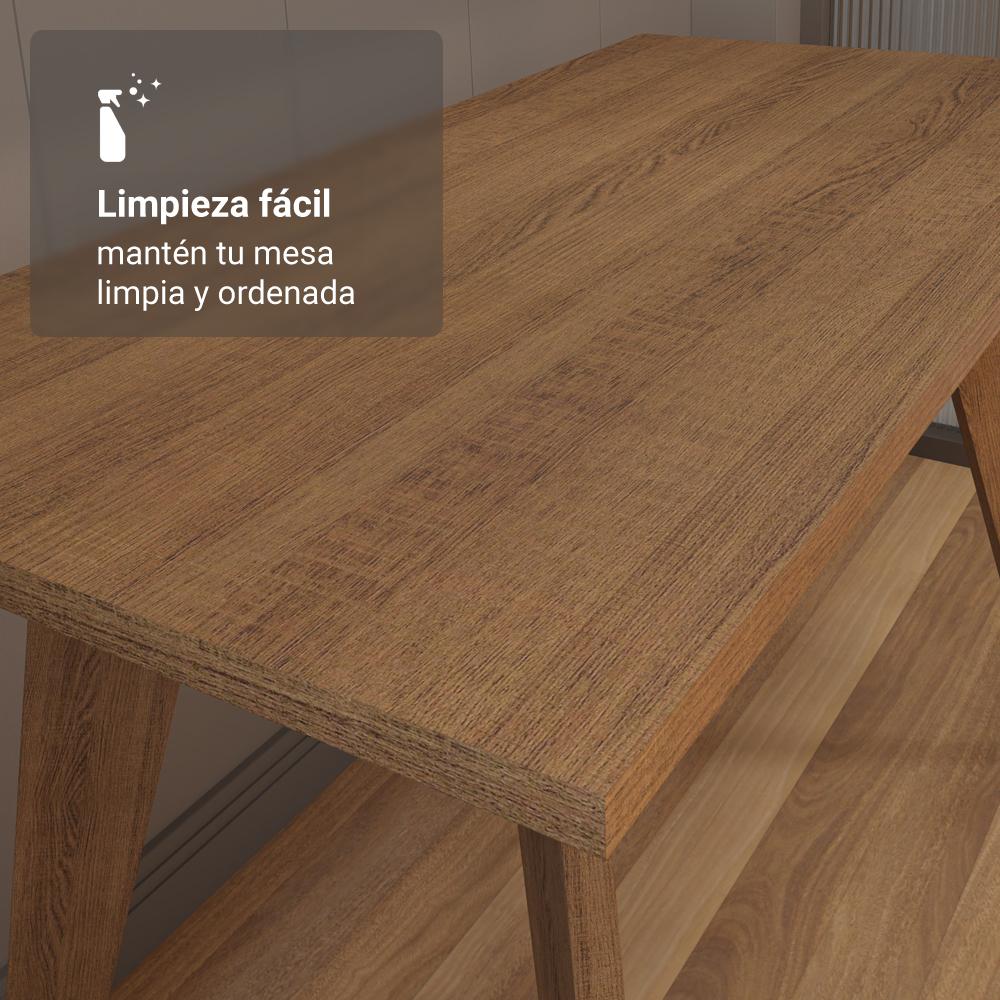 MESA RECTANGULAR MADESA 5319 PARA ESCRITORIO 120 CM - MARRÓN - 7