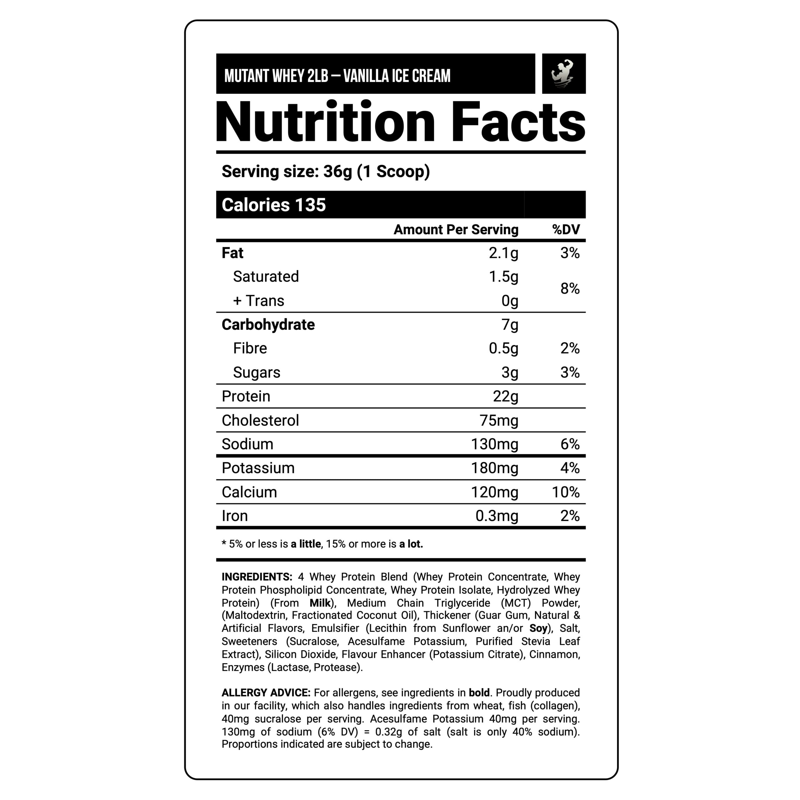 MUTANT WHEY | 2 LB - VANILLA ICE CREAM - 2