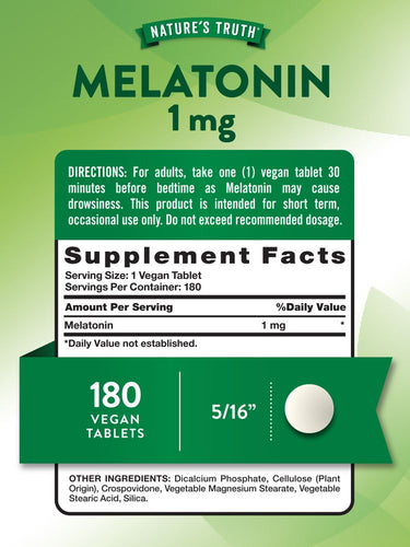 MELATONINA 1 MG NATURE'S TRUTH | 180 TABS - 2
