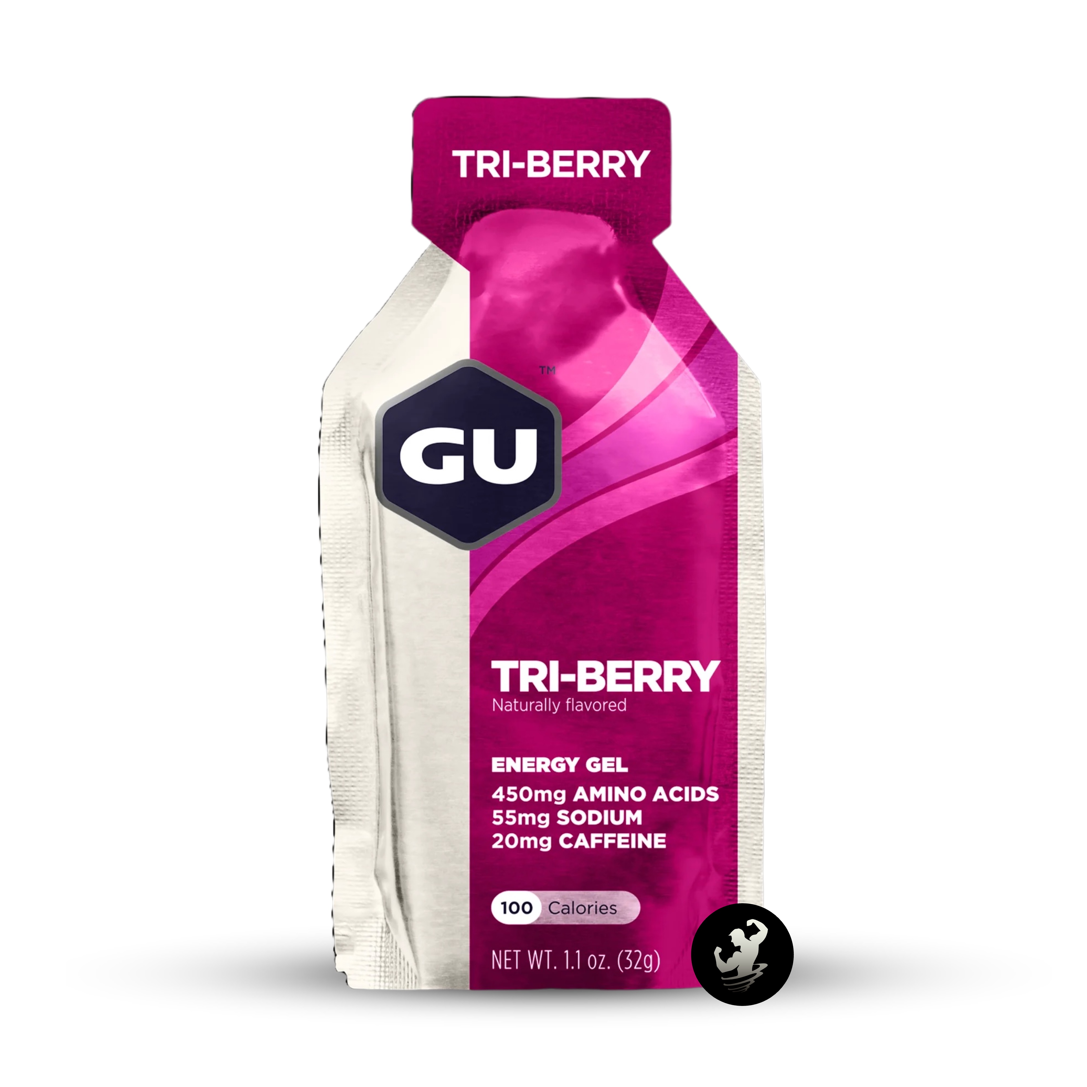 PACK X 24 | GU - ENERGY GEL 32 GR - TRI-BERRY - 20 MG CAFEÍNA - 2