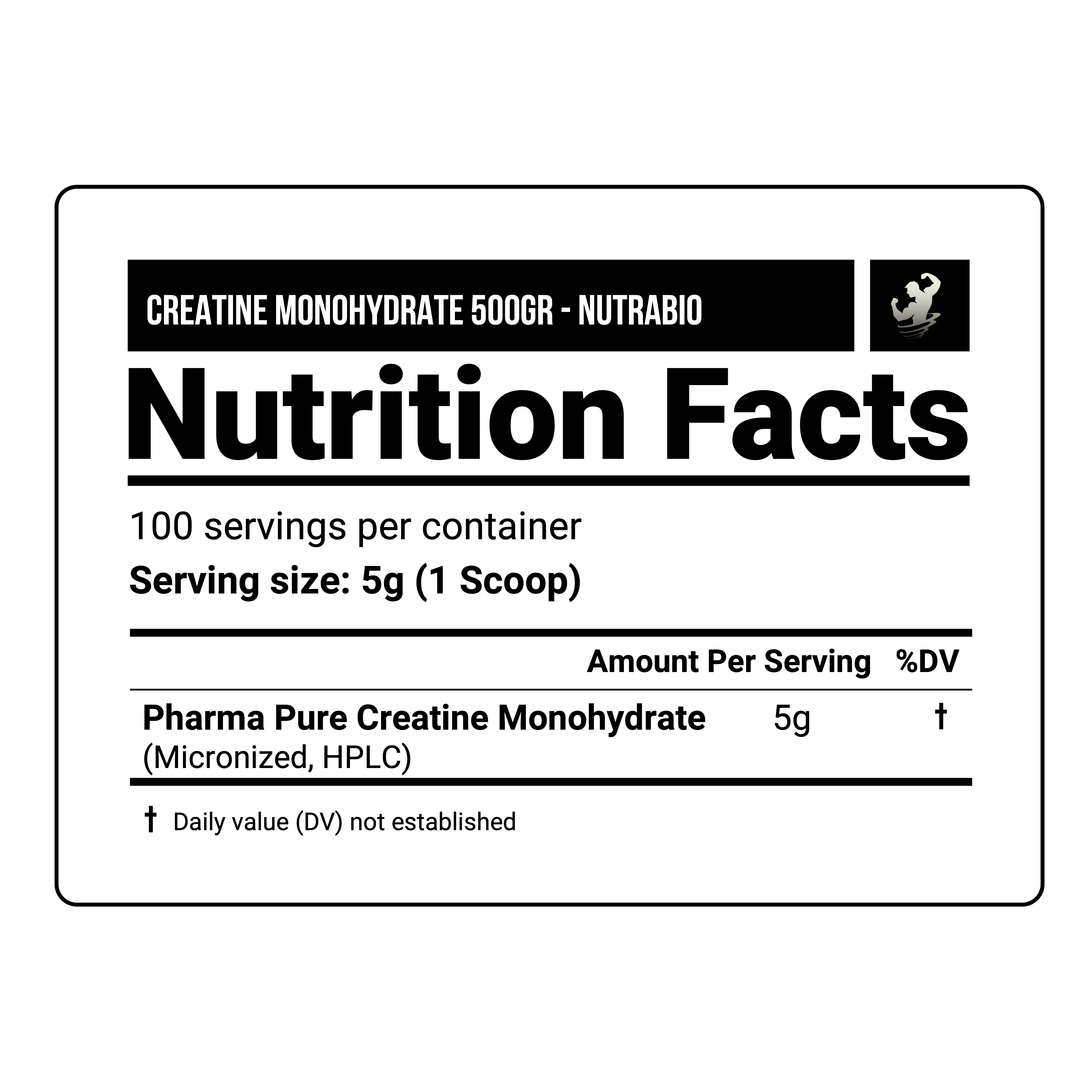 NUTRABIO | CREATINA MONOHIDRATADA 500 GR - UNFLAVORED - 2