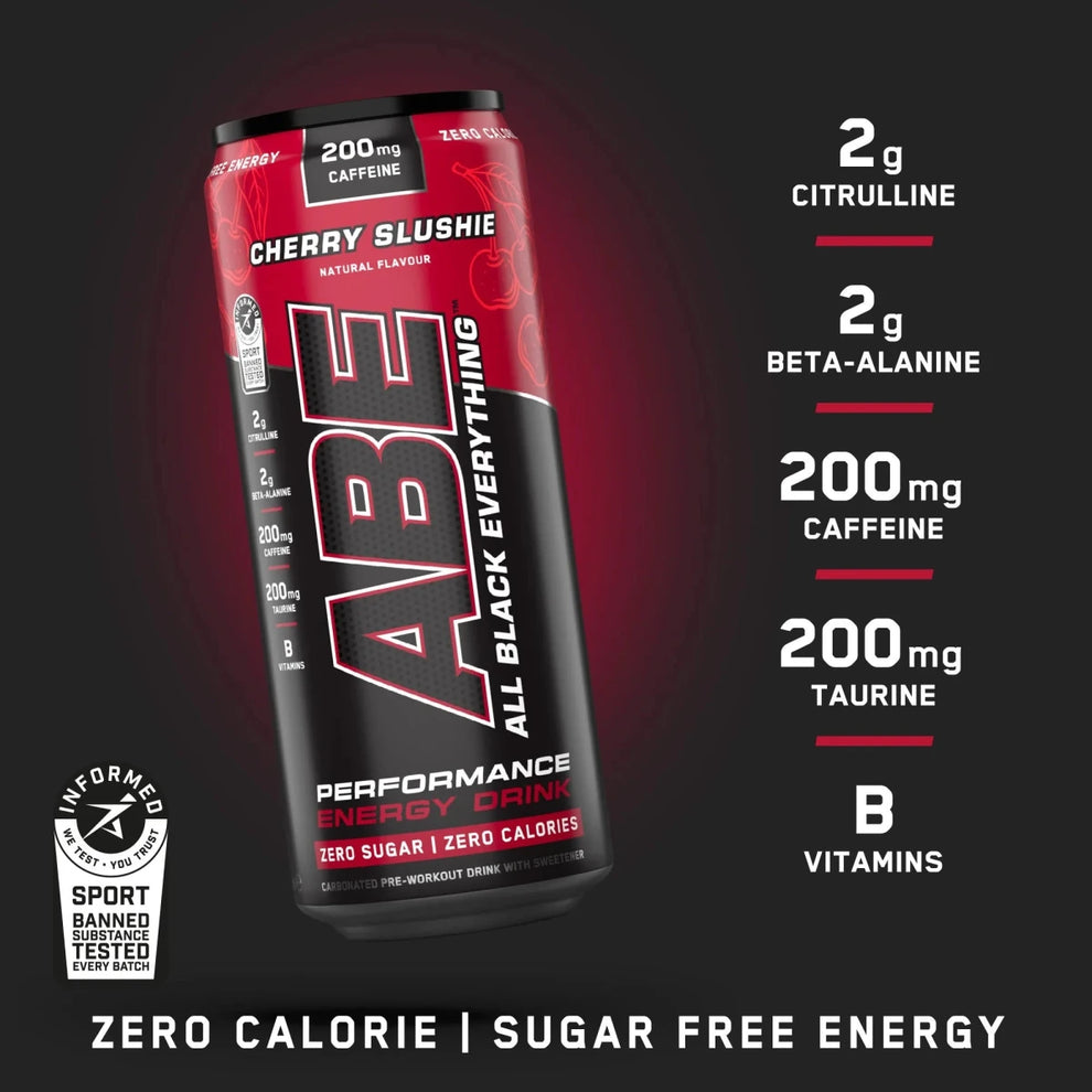 ABE ENERGY DRINK PRE ENTRENO APPLIED NUTRITION 330 ML | 12 UND - CHERRY SLUSHIE - 2