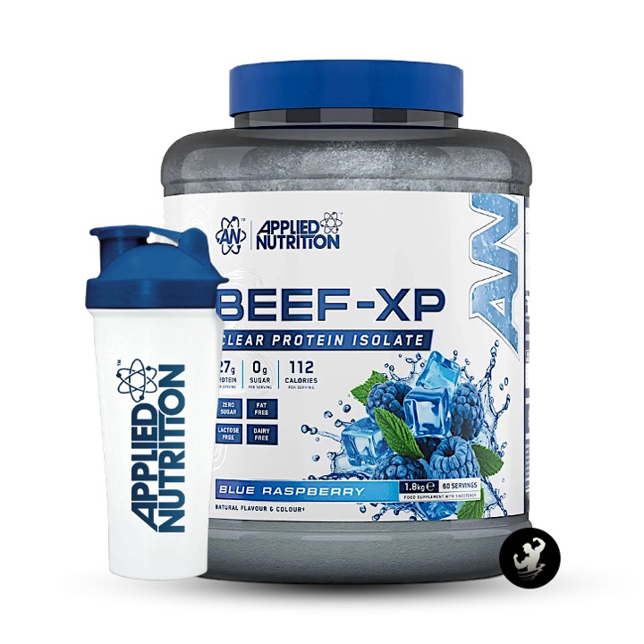 PROTEINA DE CARNE BEEF XP APPLIED NUTRITION | 1.8 KG - BLUE RASPBERRY + SHAKER - 1