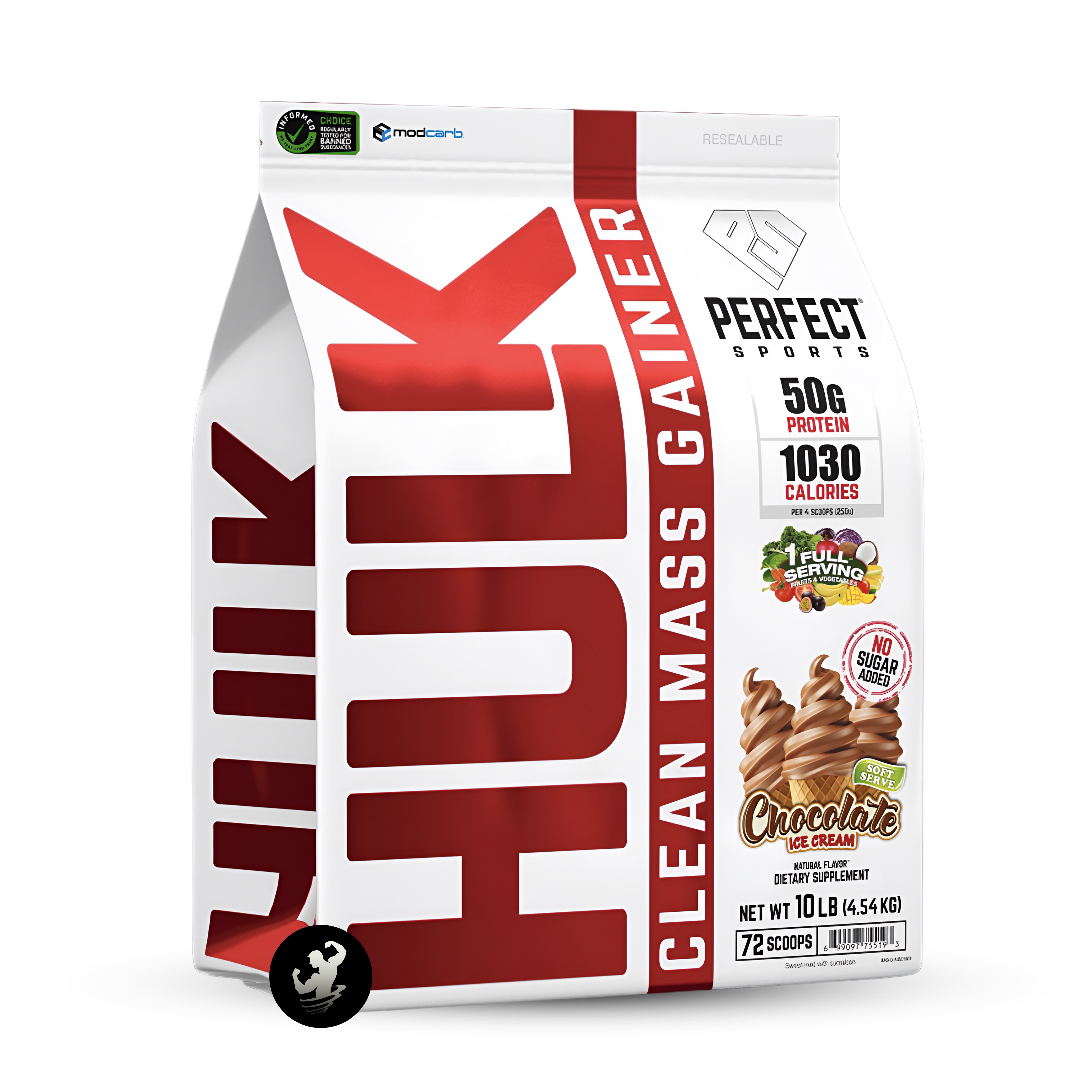 GANADOR DE MASA HULK PERFECT SPORTS | 10 LB - CHOCOLATE FUDGE BROWNIE - 1