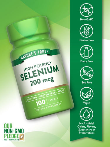 SELENIO 200 MCG NATURES TRUTH | 100 TAB - 3