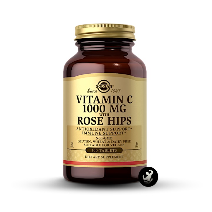 VITAMINA C 1000 MG + ROSE HIPS SOLGAR | 100 TAB - 1