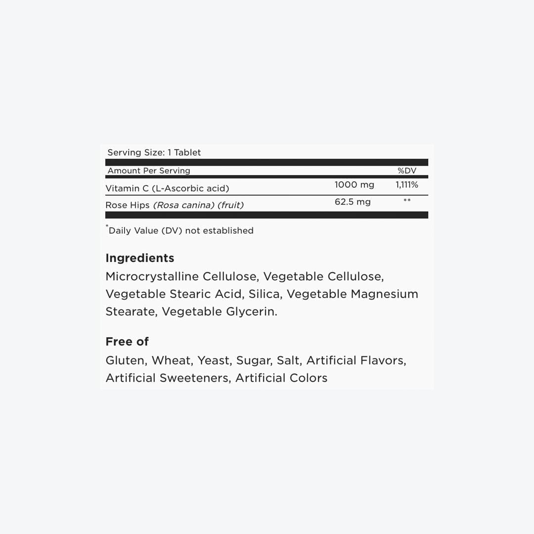 VITAMINA C 1000 MG + ROSE HIPS SOLGAR | 100 TAB - 2