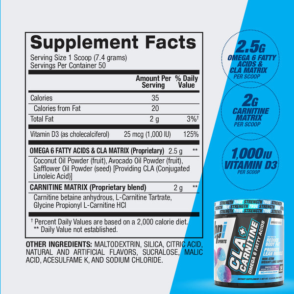 CLA + CARNITINA BPI SPORTS | 50 SERV - FRUIT PUNCH - 2