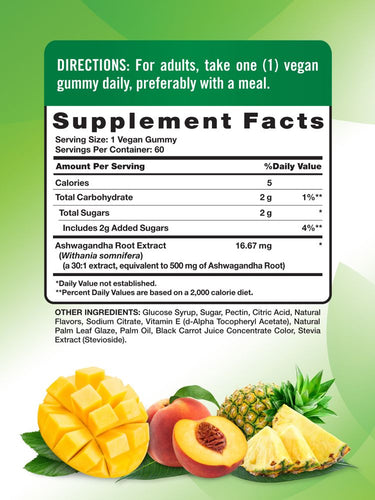 ASHWAGANDHA 500 MG NATURES TRUTH | 60 GOMITAS - 2