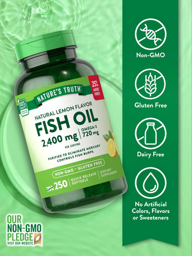 OMEGA 3 FISH OIL 2400 MG NATURES TRUTH | 250 CAP - 3