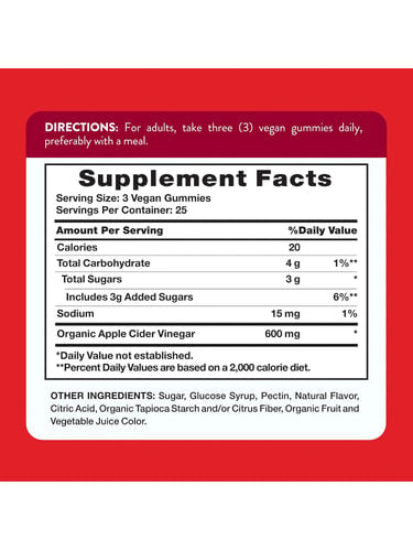 VINAGRE DE MANZANA 600 MG NATURES TRUTH | 75 GOMITAS - 2