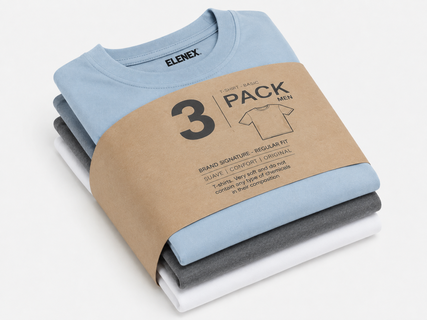 POLO BASICOS PACK X3 HOMBRE ELENEX - 1
