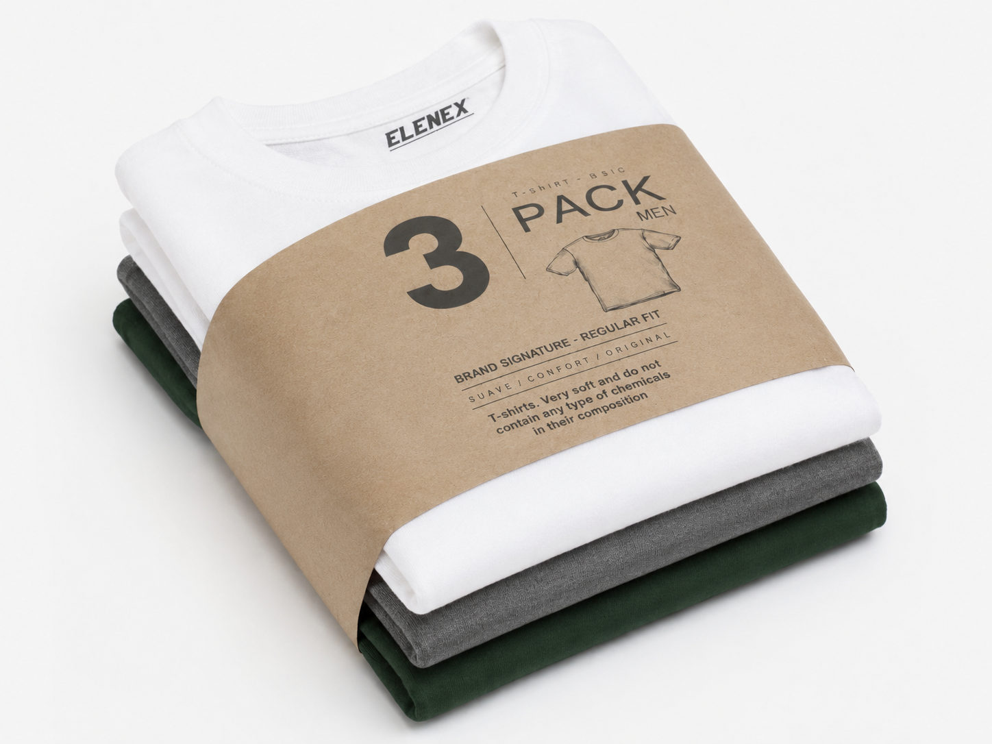 POLO BASICOS PACK X3 HOMBRE ELENEX - 1
