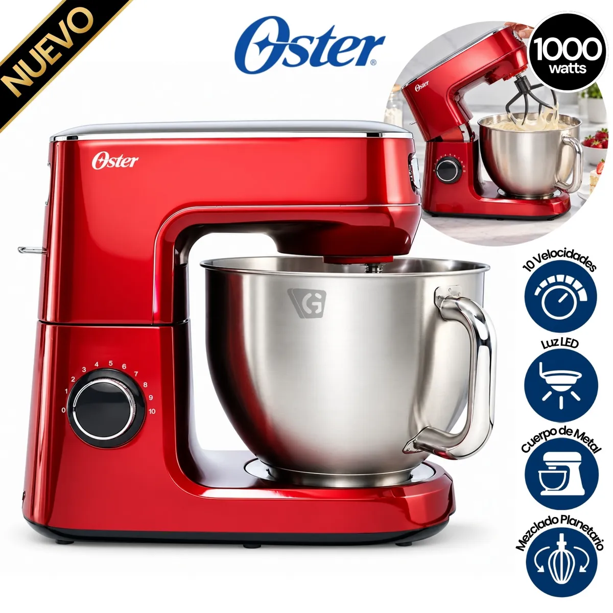 OSTER BATIDORA PLANETARIA FPSTSMPL3R 1000W - 1