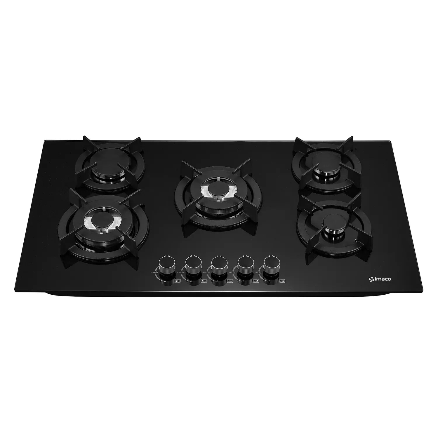 ENCIMERA A GAS IMACO IENC90 – 5 QUEMADORES - 90 CM - VIDRIO TEMPLADO NEGRO - 4