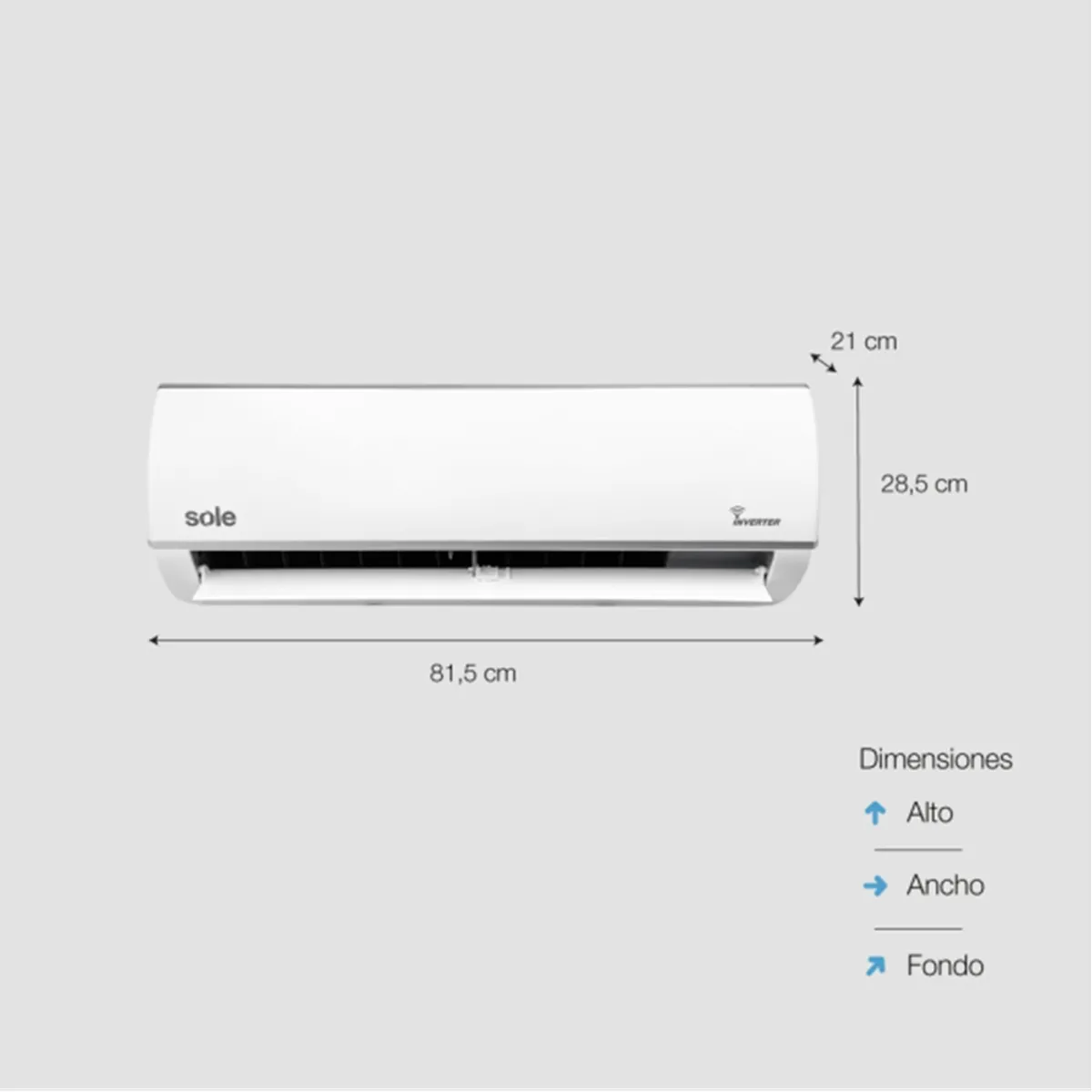 AIRE ACONDICIONADO SPLIT INVERTER WIFI SOLE 12 KBTU SOLAIR013 - 3