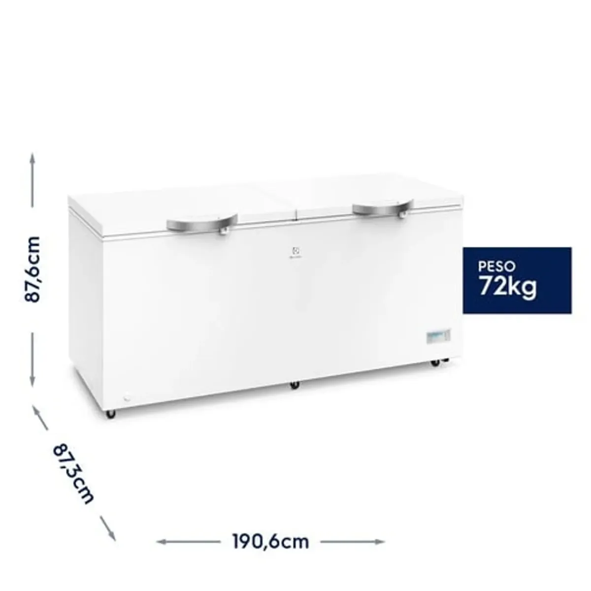 CONGELADOR FROST HORIZONTAL ELECTROLUX 708 LITROS BLANCO - EFC70W2HTW - 3