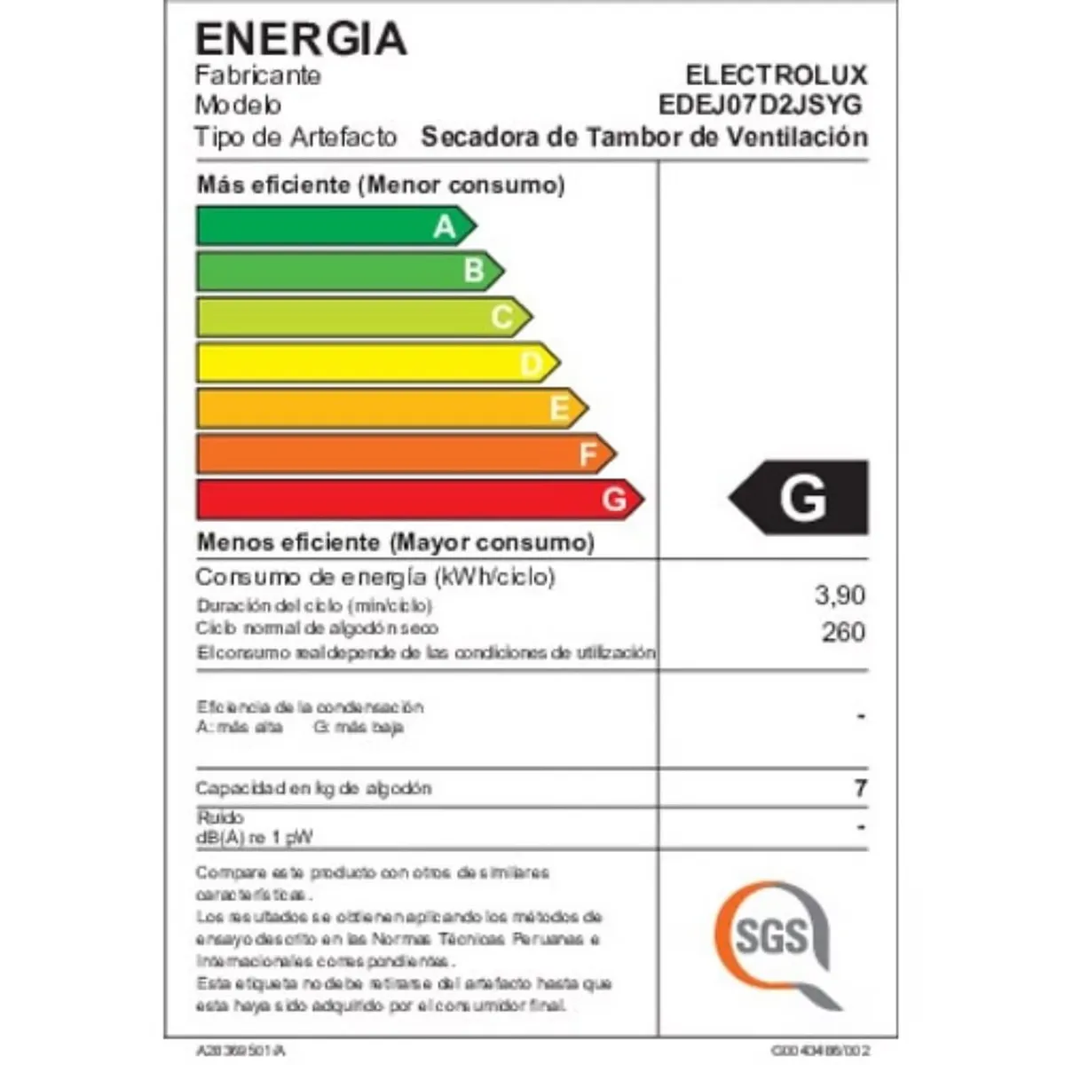 SECADORA ELECTROLUX 7KG GRIS PREMIUM CARE CON TIME CONTROL EDEJ07D2JSYG - 7