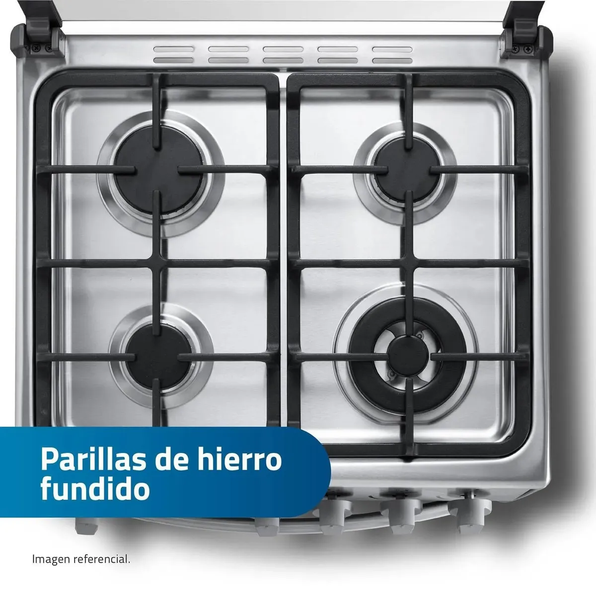 COCINA A GAS INDURAMA OLVERA QZ 4 QUEMADORES - CROMA - 7