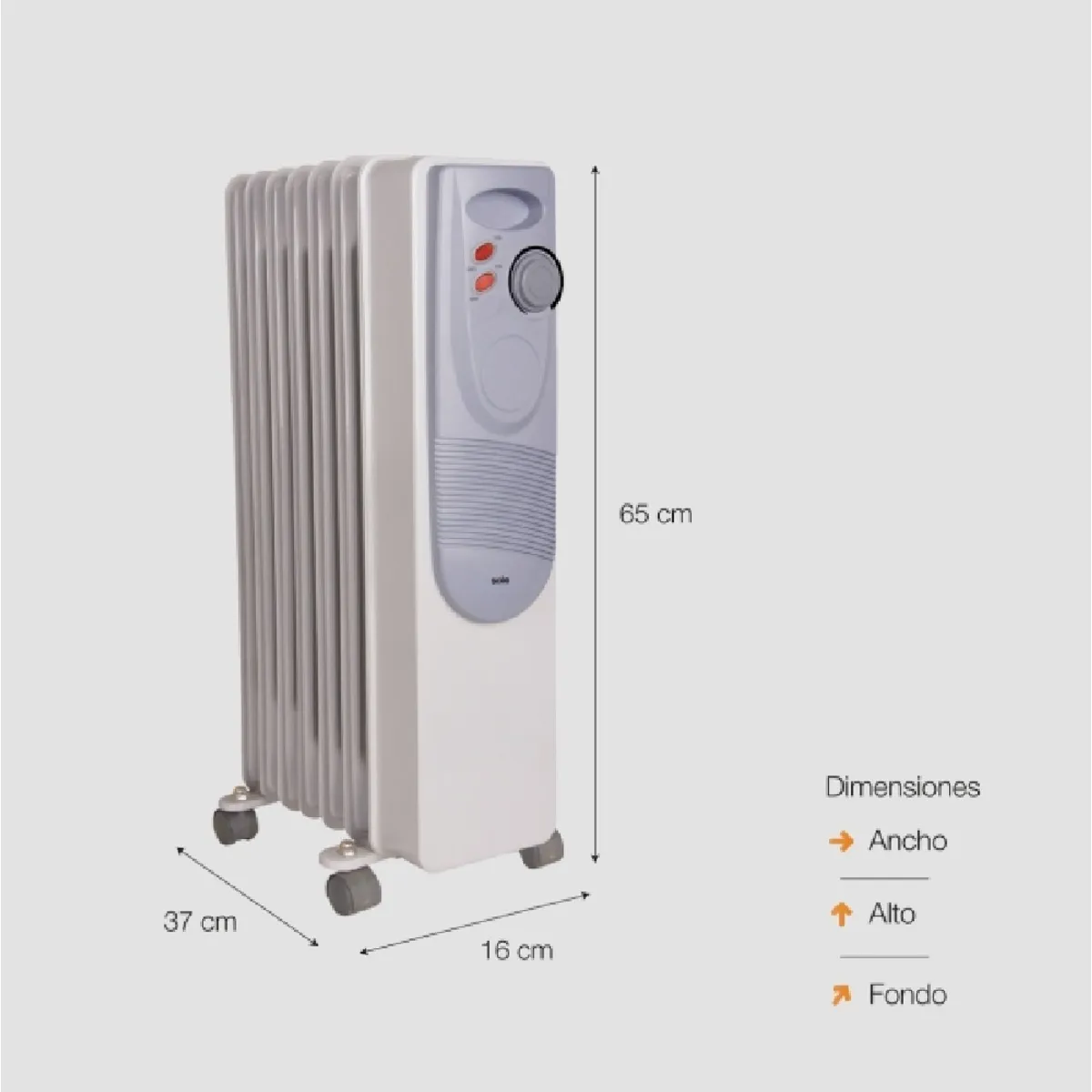 ESTUFA DE ACEITE SOLE ELÉCTRICA 7 CELDAS 1500W SOLE1500 - 3