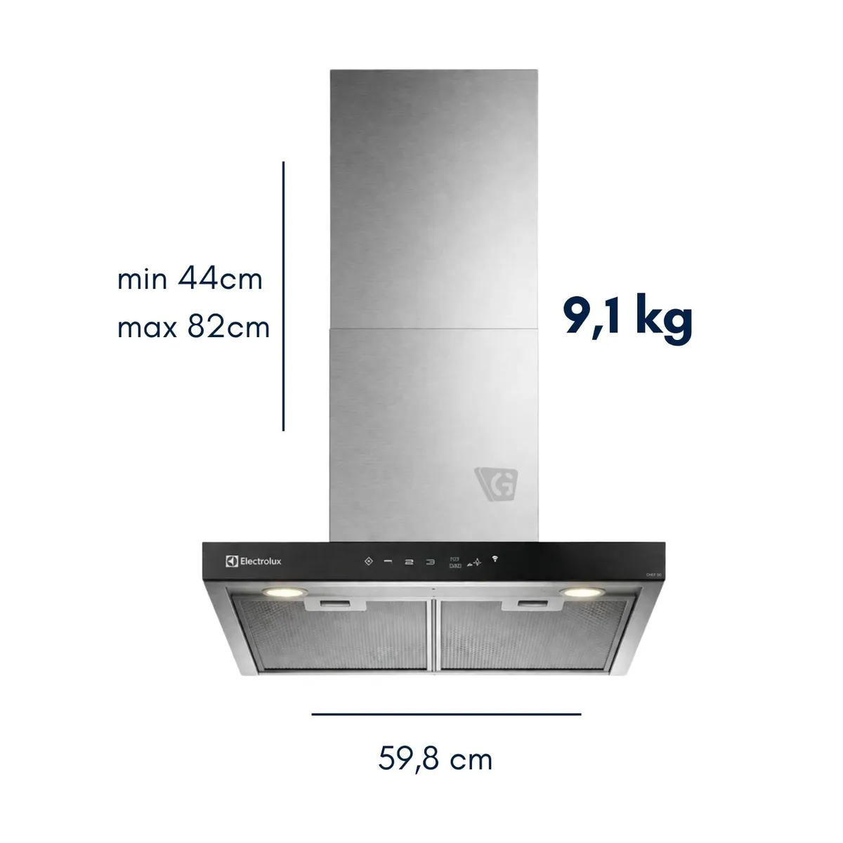 CAMPANA EMPOTRABLE ELECTROLUX DECORATIVA 60CM CE6TF - 3