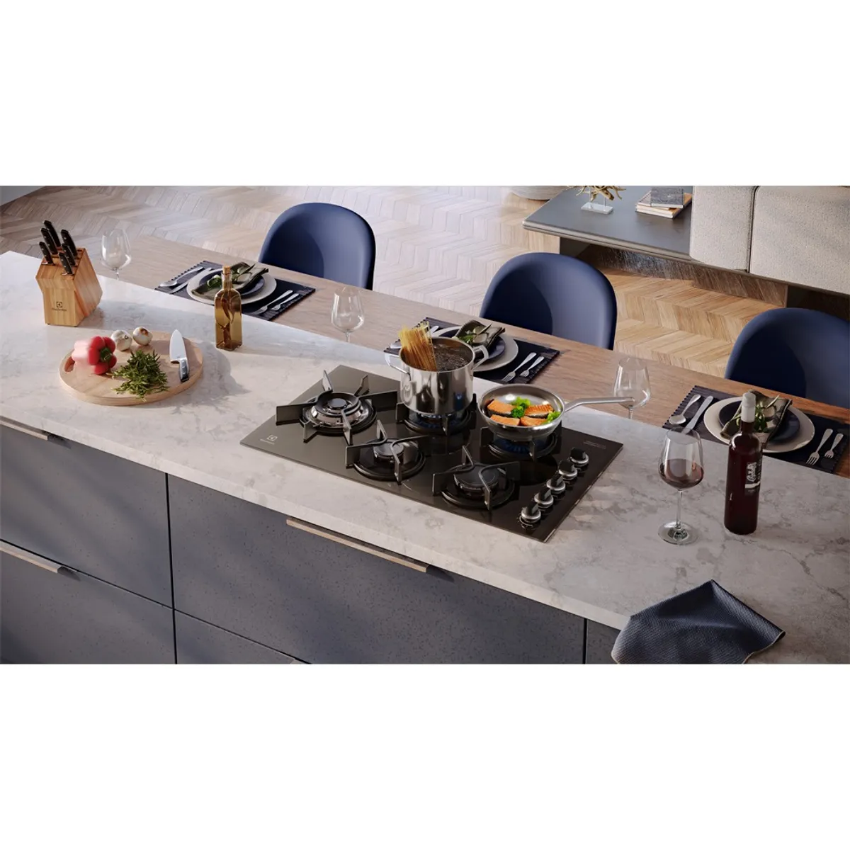 ENCIMERA ELECTROLUX A GAS 5 HORNILLAS 80 CM KE5GW - 7
