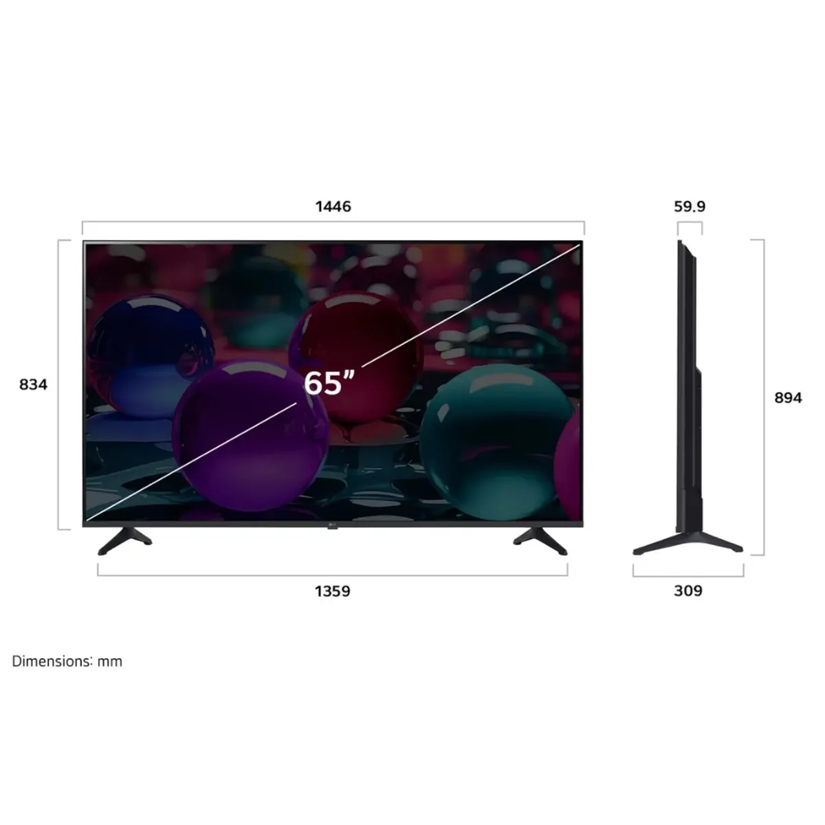 TELEVISOR 65 LG UHD 4K THINQ AI 65UA7300PSB 2025 - 2