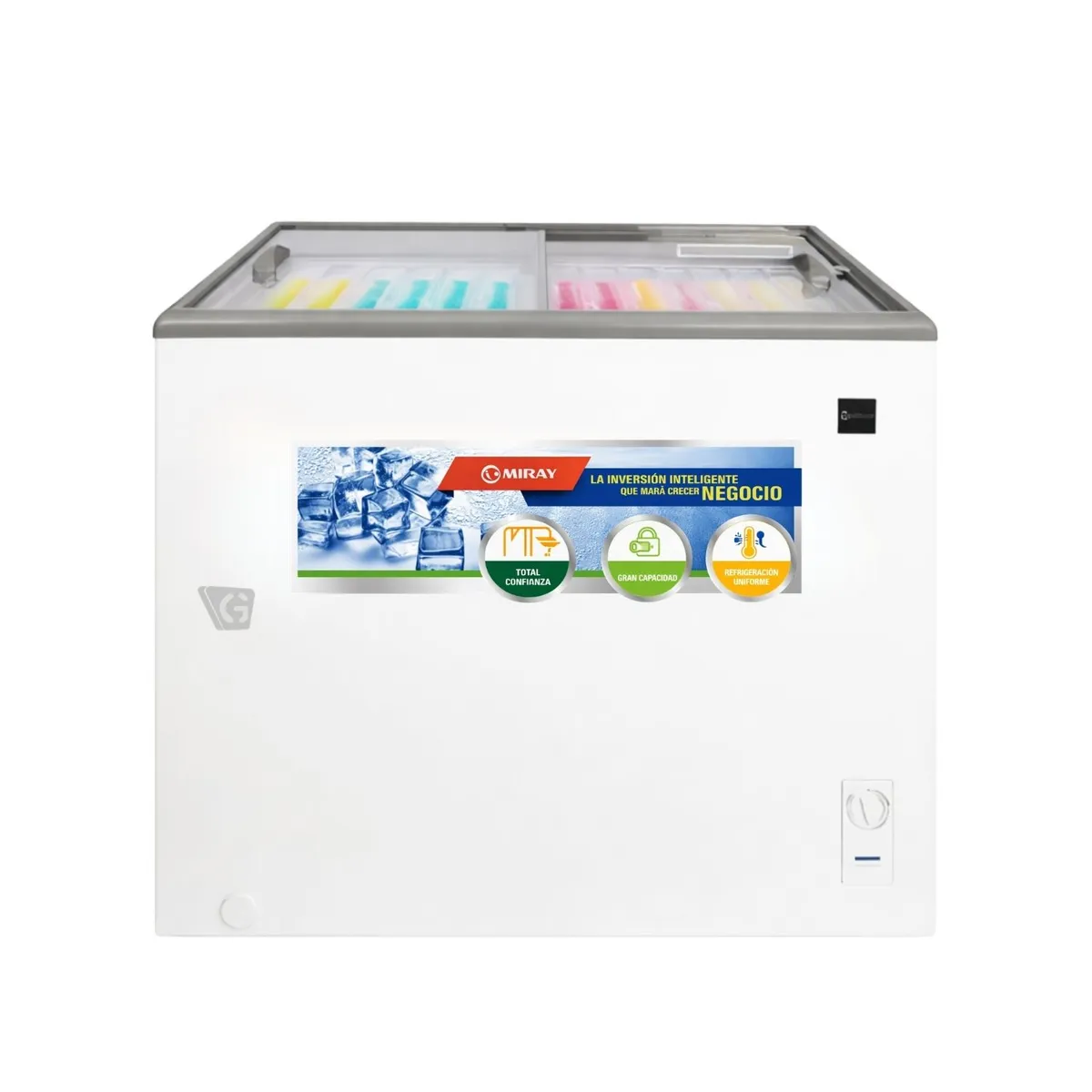 CONGELADORA EXHIBIDORA HORIZONTAL MIRAY CEMH-165M 167L - 2